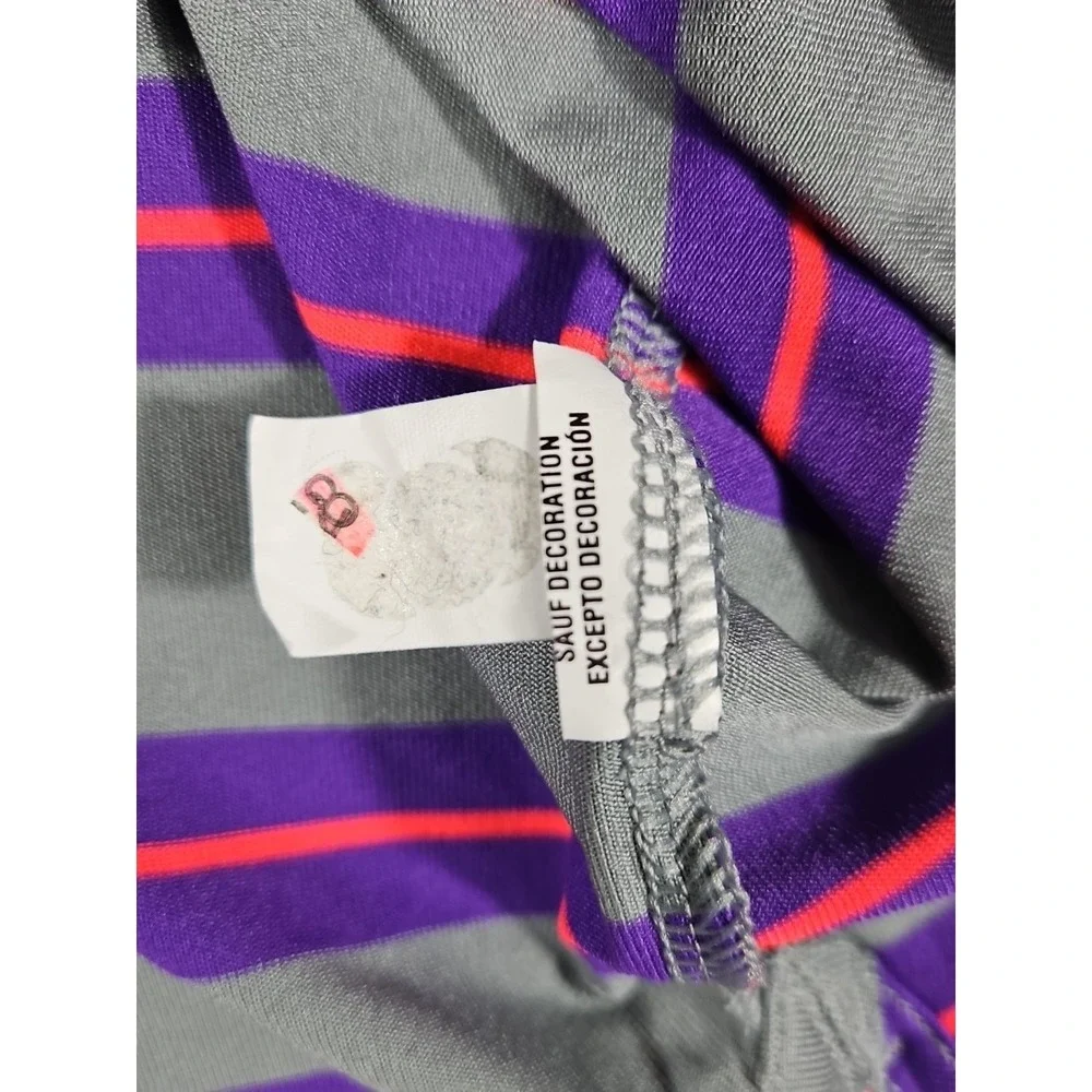 Under Armour Heat‎ Gear Loose Golf Polo Shirt Mens Small Gray/Purple/Pink